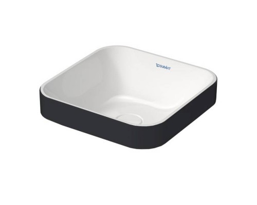 Duravit Happy D.2 Plus Раковина 40х40см, без отв., цвет: Anthracite matt/белый. 2359406100