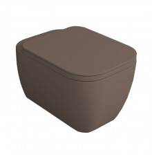 Simas Henges Унитаз подвесной 38х55см.,безободковый, цвет: moka matt. HE18 moka matt