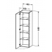 Duravit DuraStyle Колонна, 1 дерца, 4 стеклянные полки, петли справа, 40x36х140см., напольная, цвет: орех натуральный. DS1219R7979