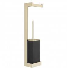 Gessi Inverso Accessories Стойка с держателем т/б и ершиком черным, подвесная, цвет: Brass Brushed PVD. 20868#727