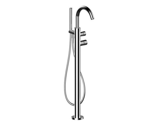 Fantini Nice Смеситель для ванны, напольный, с ручным душем, цвет: хром. 44 00 R080A, 65 02 S080B Fantini Nice Смеситель для ванны, напольный, с ручным душем, цвет: хром. 44 00 R080A, 65 02 S080B