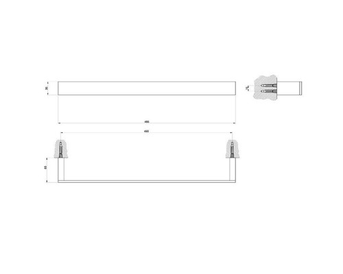 Gessi Rettangolo Полотенцедержатель 45см, цвет: Gold CCP. 20900#080