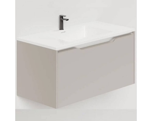 Salini Smile Тумба подвесная 80х50х48.5см., с раковиной, цвет: Grey. S800GON203