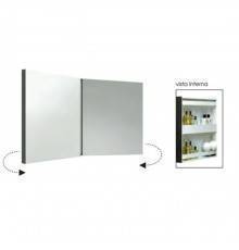 Azzurra Mirror Book Зеркальный шкаф двойной с внутренними полочками, 116(58*2)xH60 см. MB 60D