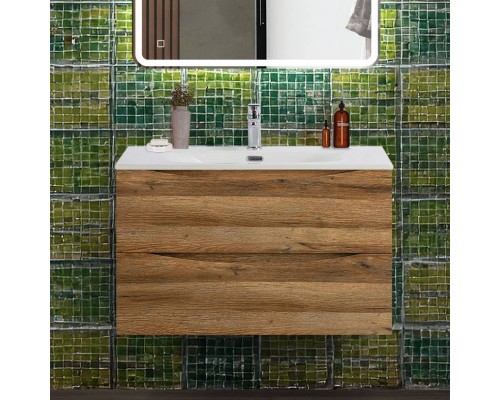Тумба под раковину BelBagno Marino-cer-n 80 подвесная, rovere rustico