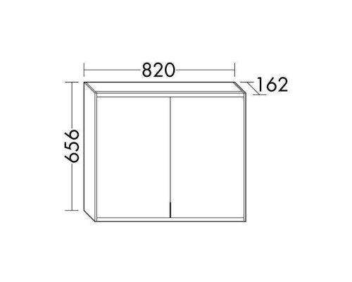 Burgbad Yso Зеркальный шкаф 82x65.6 см, с подсветкой, цвет: песочный глянцевый. SPHA080 K0389
