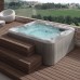 Jacuzzi Lodge L Минибассейн 223x211см, отдельностоящий, c г/м Hydro+Blower, утеплитель Eco Shield, панель Sillwer wood, цвет акрила: Porcelain. LODL0033311