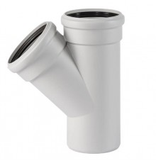 Тройник для бесшумной канализации Ostendorf SKEA 125/125*45°. 336200