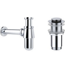 Комплект Wellsee Drainage System 182103002 с донным клапаном без перелива, хром