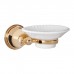 TW Harmony 106, подвесная мыльница, керамическая белая, цвет: золото. TWHA106oro