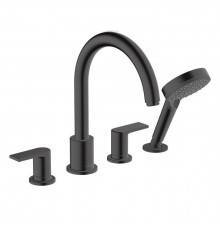 Hansgrohe Vernis Blend Смеситель на край ванны, на 4 отв, цвет: матовый черный . 71456670