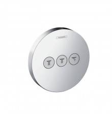 Hansgrohe Ecostat Select Запорный вентиль, с переключателем на 3 потока, внешняя часть, цвет: хром. 15745000