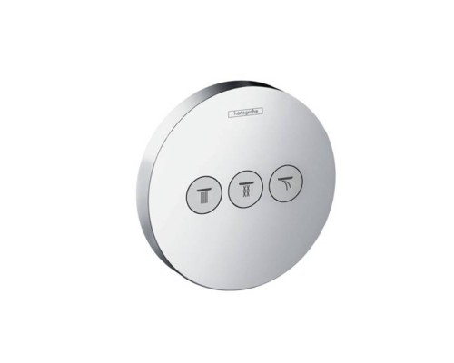 Hansgrohe Ecostat Select Запорный вентиль, с переключателем на 3 потока, внешняя часть, цвет: хром. 15745000 Hansgrohe Ecostat Select Запорный вентиль, с переключателем на 3 потока, внешняя часть, цвет: хром. 15745000