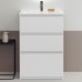 Burgbad Lin20 Комплект мебели 620х365хx902см., напольный, 3 ящика, с 1 отв., раковина белая с сифоном, цвет: белый матовый. SGHQ062F5351C0001*1