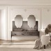 VITAGE milldue edition MAJESTIC 09 Комплект мебели 216х55х73см напольный, 2 раковины, 2 зеркала, с подсветкой, отделка: стекло elephant bronze, фурнитура: бронза. 9860.PLATINO.3, M114.79.91, 4138.216.79.91*2, 4057, 5818.216.79*2