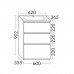 Burgbad Lin20 Комплект мебели 620х365хx902см., напольный, 3 ящика, с 1 отв., раковина белая с сифоном, цвет: белый матовый. SGHQ062F5351C0001*1