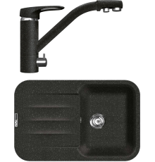 Комплект Мойка кухонная Lava L11.BAS basalt + Смеситель SG05 BAS basalt