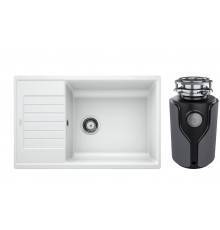 Комплект Мойка Blanco Zia XL 6S Compact 523277 белая + Измельчитель KUCHENSTERN Muhle
