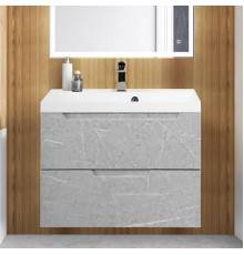 Тумба с раковиной BelBagno Vittoria 80 подвесная, toros bianco, белая глянцевая раковина
