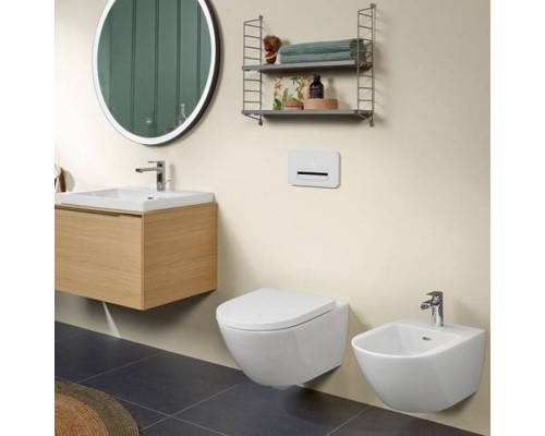 VilleroyBoch Subway 3 Унитаз подвесной, безободковый, сиденье-в комплекте SoftClosing, CeramicPlus, цвет: альпийский белый. 4670TSR1 VilleroyBoch Subway 3 Унитаз подвесной, безободковый, сиденье-в комплекте SoftClosing, CeramicPlus, цвет: альпийский белый. 4670TSR1