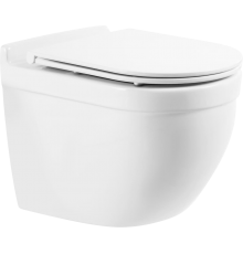 Унитаз подвесной BelBagno Senso-R BB017CHR безободковый, крышка BB870SC с микролифтом