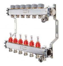Коллектор Royal Thermo RTE 52.109 1" ВР-3/4" НР, 9 выходов, с расходомерами