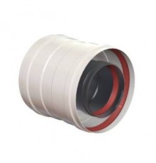 Дымоходы коаксиальные Муфта Gekon 60/100 мм, L=100 мм, Алюминий GKD 60100M01AL