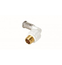Угольник-пресс 90° Henco НР 16x1/2  белого цвета. 5PKW-1604