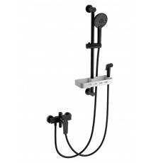 Смеситель для ванны с душем Wonzon   Woghand WW-A31003-MB, с гигиеническим душем, матовый черный