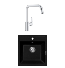 Комплект Мойка Lava Q1.LAV + Смеситель Grohe Eurosmart