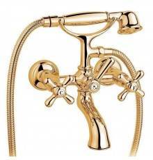Nicolazzi Nuova Brenta Смеситель для ванны, настенный, с ручным душем, цвет: Gold Brass