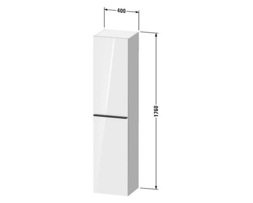 Duravit D-Neo Пенал 40х36х176см., петли справа, подвесной, цвет: орех натуральный. DE1328R7979