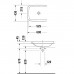Duravit DuraStyle Раковина 60x43см., без отв., встраивания сверху, без перелива, цвет: белый. 0372600000