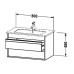 Duravit Ketho Тумба подвесная, 80x47.5х48см., с раковиной, с 2 выдв.ящиками, цвет: белый матовый. 2336830000,  KT642901818
