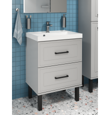 Тумба с раковиной STWORKI Хадстен 60 напольная, серая