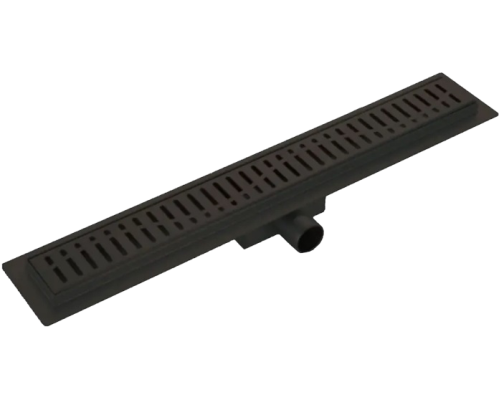 Душевой трап (лоток) Haiba HB93800-7 80 см, с решеткой и опорами, черный