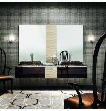 VITAGE milldue edition FOUR SEASONS Комплект мебели с тумбой под раковину, раковиной BOSTON65, зеркалом BRISTOL, 216 см, подвесной, цвет: Ebano/Emperador. 3504.779.98,  3528.412.98,  3495.779.SX,  3495.779.DX,  4355.216.B21.2,  9262.B21.3 (С МЕБЕЛЬЮ),  11