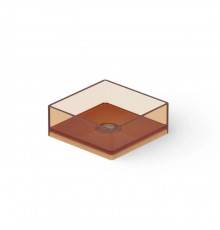 Dea Design Washbasins Раковина 40х40х15см., накладная, без отв., Glasstek, прозрачная смола, цвет: Sunset R1. DD9008 400 R1