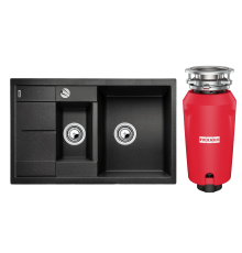 Комплект Мойка Blanco Metra 6 S Compact антрацит + Измельчитель Franke