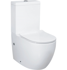 Унитаз-компакт Bauedge Bau Dream Hurricane-2 безободковый, с микролифтом, белый