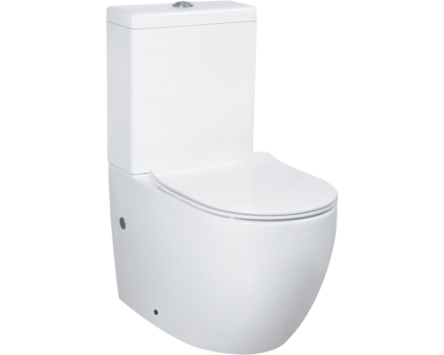 Унитаз-компакт Bauedge Bau Dream Hurricane-2 безободковый, с микролифтом, белый Унитаз-компакт Bauedge Bau Dream Hurricane-2 безободковый, с микролифтом, белый