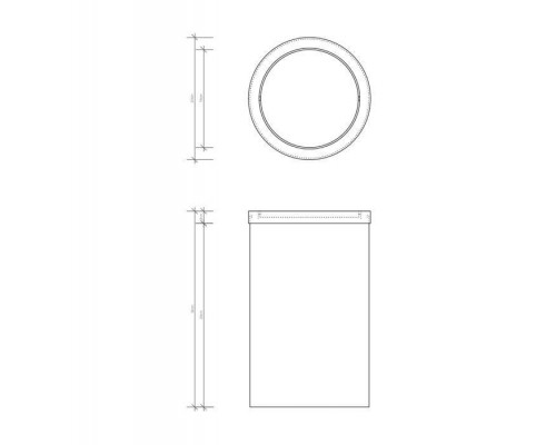 Decor Walther DW 124 Корзина для бумаги 20xh32см, с крышкой, напольная, цвет: сталь матовая. 0607976