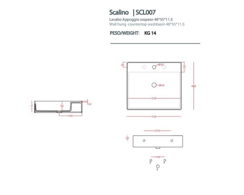 Artceram Scalino Раковина накладная 55х48см, с 1 отв., с переливом, цвет: черный матовый. SCL007 17 00 Artceram Scalino Раковина накладная 55х48см, с 1 отв., с переливом, цвет: черный матовый. SCL007 17 00