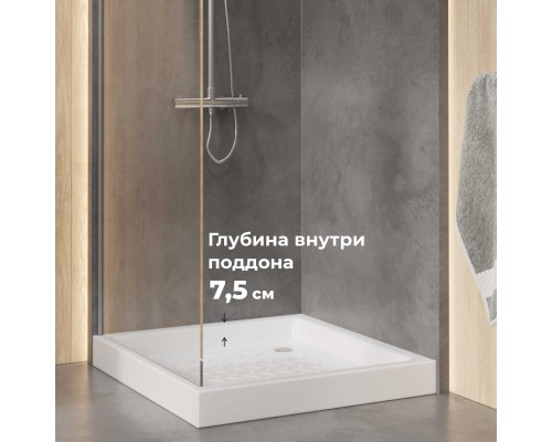 Поддон для душа квадратный керамический RGW CR  900x900