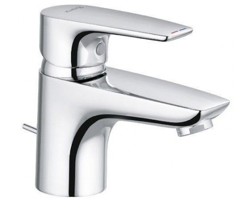 Kludi 34 385 0575 PureSolid Смеситель для раковины 60 мм, со сливным гарнитуром, 7 л/мин 343850575