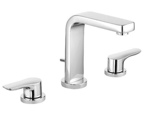 Kludi 34 394 0575 PureSolid Смеситель для раковины 135 мм, на 3 отв., Керамика 90°, Комплект 343940575