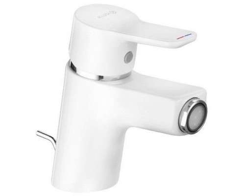 Kludi 37 533 9165 PureEasy Смеситель для биде, со сливным гарнитуром, 6 л/мин, БЕЛЫЙ 375339165