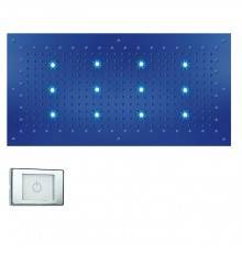 BOSSINI DREAM-XL RECTANGULAR Верхний душ 1000 x 500 мм, с 12 LED RGB, блок питания/управления, Cromoterapia, цвет: хром. WI0372.030