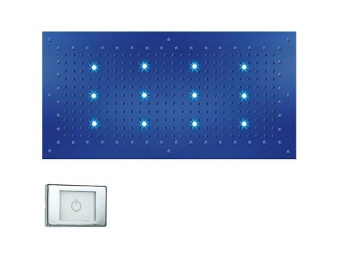 BOSSINI DREAM-XL RECTANGULAR Верхний душ 1000 x 500 мм, с 12 LED RGB, блок питания/управления, Cromoterapia, цвет: хром. WI0372.030 BOSSINI DREAM-XL RECTANGULAR Верхний душ 1000 x 500 мм, с 12 LED RGB, блок питания/управления, Cromoterapia, цвет: хром. WI0372.030