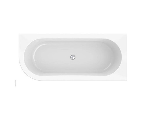KNIEF Wall XS Corner L Ванна в правый угол 165x75x58xсм, с щелевым переливом, без сл-пер, цвет: белый. 0100-091-06,  0100-255-L